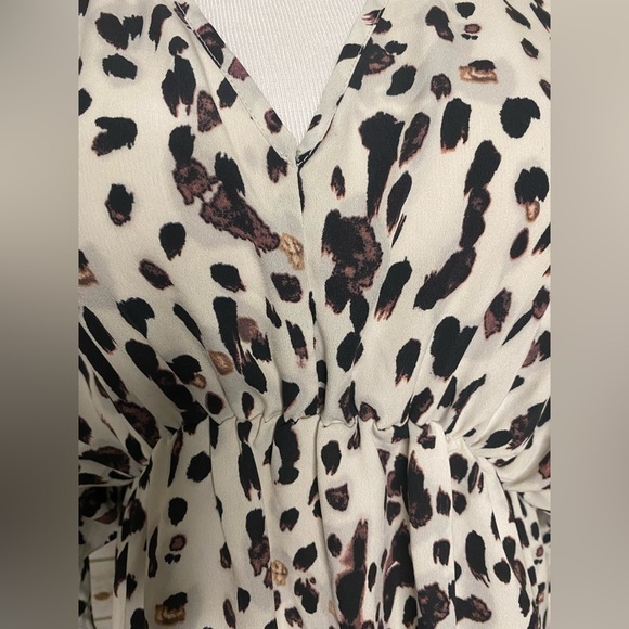 Missguided mob wife animal print V-neck maternity dress - Picture 3 of 5